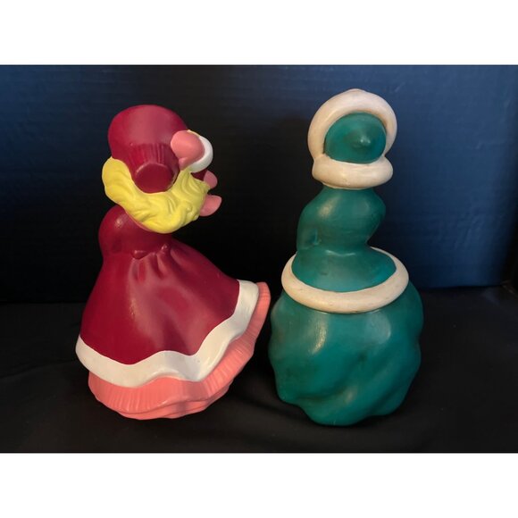 Vintage 1970’s Atlantic Mold Christmas Carolers 9” Hand Painted Ceramic - Picture 5 of 8